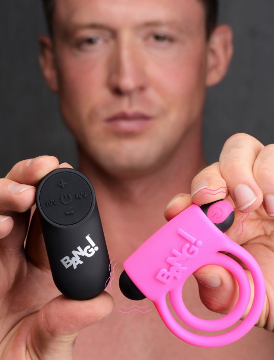 Remote Control 28X Vibrating Cock Ring and Bullet