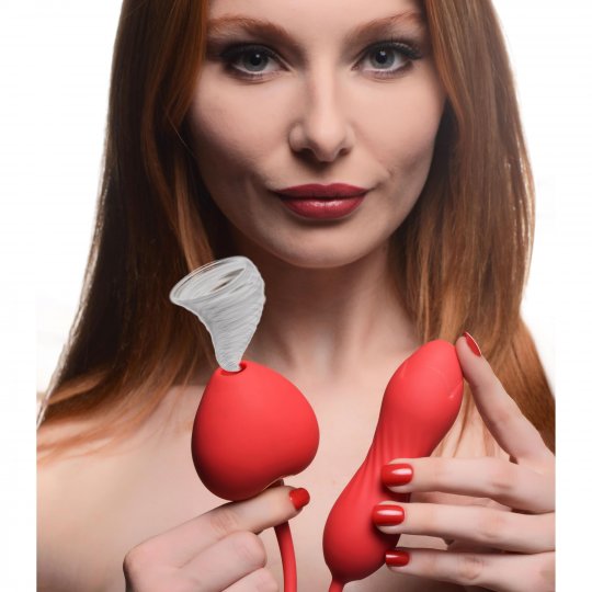 10X Love on Me Suction Clit Stimulator and Egg Vibrator